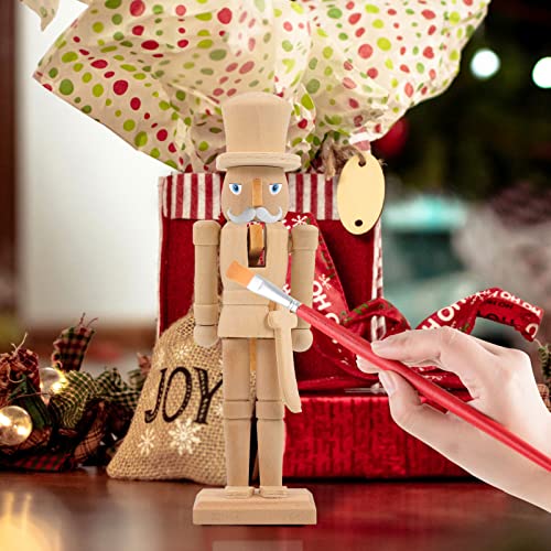PRETYZOOM Thanksgiving Decor 3pcs Christmas Unfinished Wood Nutcrackers Unpainted Nutcracker Soldier DIY Blank Nutcracker Figures Ornaments for Xmas PRETYZOOM