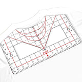 Tshirt Ruler Guide for Vinyl Alignment,Acrylic T-Shirt Measure Ruler to Center Vinyl,Tshirt Measurement Tool for Heat Tape for Heat Auvoau