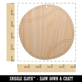 Tennis Ball Doodle Unfinished Craft Wood Holiday Christmas Tree DIY Pre-Drilled Ornament Sniggle Sloth