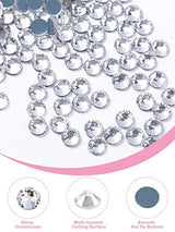 23040 Pieces Hotfix Rhinestones Bulk, Kalolary White Crystal Flatback Rhinestones for Crafts Clothes Nail Art Glass Rhinestones Gemstones with Kalolary