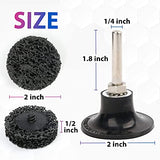 12 Pack 2 Inch Quick Change Stripping Disc Easy Strip and Clean Discs with 1 Disc Pad Holder, Non Woven Silicon Coarse Grinding Discs Set, Paint and Urhelper