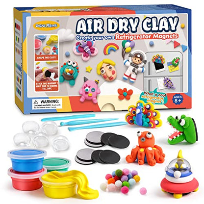 Drama Planet Air Dry Clay Kit for Kids, Create Your Own Refrigerator Magnets with Modeling Clay, Art Activity Set, Craft Project Gifts for Boys & - WoodArtSupply