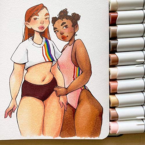 Ohuhu Skin-Tone Colors Alcohol Markers (24-Color) Ohuhu
