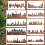 Pine Tree Stencils Christmas Tree Stencils Forest Stencil Reusable Drawing Templates for Painting on Wood Wall Fabric Furniture zosylley