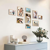 ATOBART 8x10 OAK Natural Wood Photo Frame,3 Pack Picture Frames Real Glass front Wall Hanging Gallery for Wall and Tabletop Display (OAK, 8x10,set of ATOBART