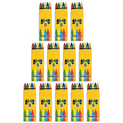 Trail maker Wholesale Bright Wax Coloring Crayons in Bulk 24 Pack, 5 Per Box in Assorted Bundle Art Sets (24 Pack) Trail maker