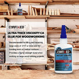 Professional Grade Cyanoacrylate Super Glue by CYAFIXED, Ultra Thick Viscosity CA Glue for Woodworking, 1 oz. (28.3 Grams) - Instant Adhesive for CYAFIXED