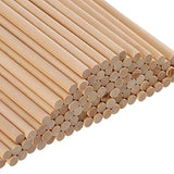 BFDYY Unfinished Natural Wood Craft Dowel Rods 100 Pack(Wood Color-6 x 1/4 Inch) EBOOT