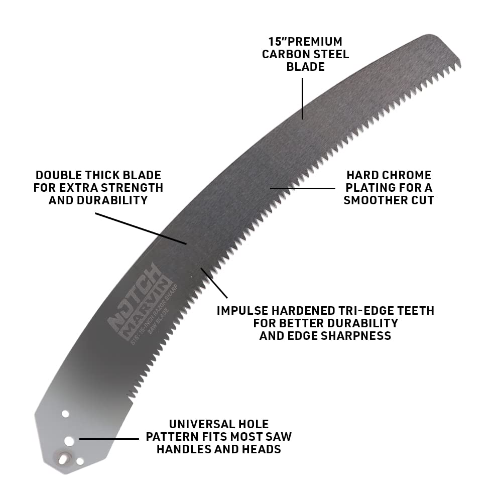 Notch 18’ Pole Saw Set with 15” Blade - Yellow (40207) Notch