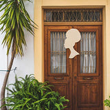 EXCEART Mother's Day Wood Chips Head Cutout Moms Gift Wood Decoration Pendant Unfinished Wood Cutouts Girl Jewelry DIY Wooden Template Girl Gifts EXCEART