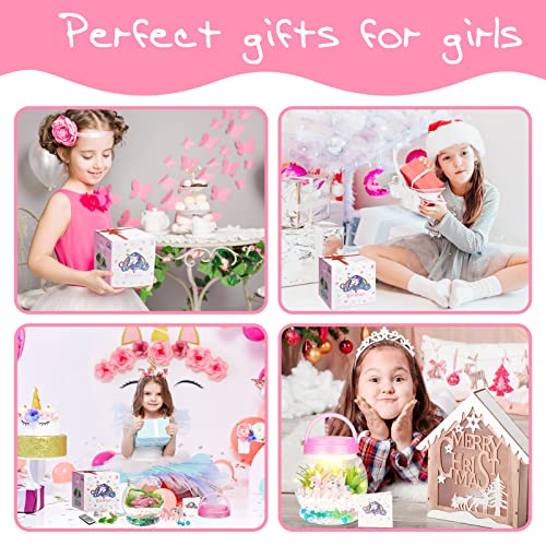 DIY Light-Up Unicorn Terrarium Kit for Kids,3 Light Modes Unicorn Toys & Activities Kits Presents,Arts & Crafts Unicorns Gift for Girls Age 4 5 6 7