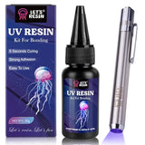 LET'S RESIN UV Resin Kit with Light, Bonding&Curing in Seconds, 30g UV Resin Kit with UV Flashlight for Welding, Jewelry UV Glue Adhesive for Plastic LET'S RESIN