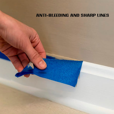 XUXU Blue Painters Tape, 2 Inch Blue Painters Masking Tape Bulk for Multi-Surface, Produce Sharp Lines, Residue-Free 196 Yards Total Blue Tape Set of XUXU