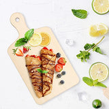 Vmiapxo 16 Pack Unfinished Wood Cutting Board Craft with Handle, Wooden Paddle Cheese Bread Board Set Chopping Board Serving Tray for Craft DIY Vmiapxo