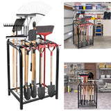 Trieez Heavy Duty Garden Tool Storage, Alloy Steel Garden Tool Organizer - Sturdy Metal Garden Tool Organizer for Garage, Tools, Shed, Yard Tool Trieez