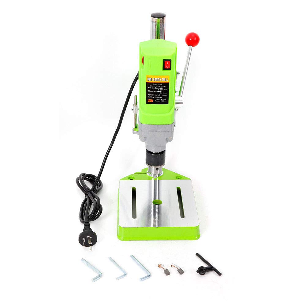 Mini Electric Bench Drill Press Stand Mini Portable Press Workbench Wood Drilling Machine Iron Wood for DIY 710W SHZICMY