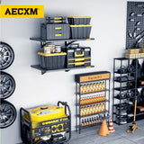 Aecxm 2pack-1.64x4ft Garage Storage Rack Floating Wall Shelves Garage Shelves Heavy Duty Sturdy Wall Shelves Wall Mounted Shelves (Black) Aecxm