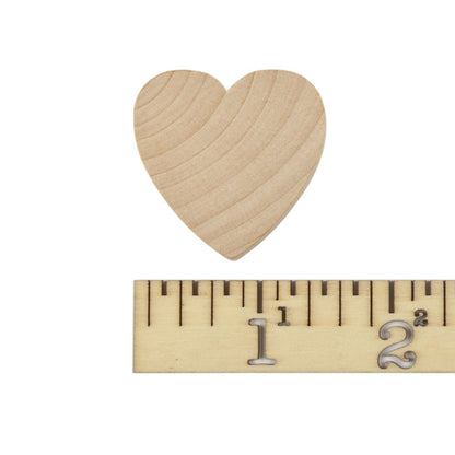 1-1/2" Wood Hearts, Natural Unfinished Wood Heart Cutout Shape, (1.5 Inch), Wooden Heart (1-1/2 Inch Tall x 1/8 Inch Thick) - Bag of 100