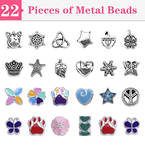 VICTLOV 126 Pieces Charm Bracelet Making Kit, DIY Craft for Girls, Unicorn/Mermaid Crafts Gifts Set for Arts and Crafts for Girls Teens Ages 8-12 VICTLOV