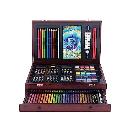 Art 101 Doodle and Draw Art Set, Assorted Colors, 136 Pieces (53136) - WoodArtSupply