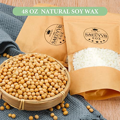 SAEUYVB Complete Candle Making Kit,Candle Making Kit for Adults, Candle Kit - DIY Starter Soy Candle Making Kit - Perfect as Home Decorations SAEUYVB