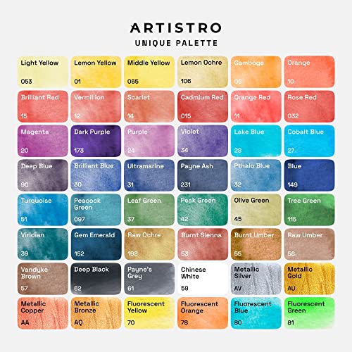 Artistro Art Set of Watercolor Paint for Kids and Adults 48 Colors Art  Supplies Water Coloring Kit 