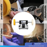 OPAVIOC Jewelry Polisher - Adjustable Variable Speed Bench Grinder Polishing & Buffing Machine, Dental Buffer & Lathe - Includes 6 Cloth Wheels, 2 OPAVIOC