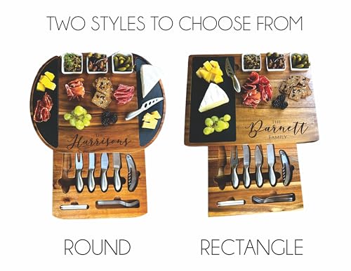 Personalized Charcuterie Board Set/19pcs Cheese Board And Knife Set, Realtor Closing gift, Custom Charcuterie board, Wedding Gift WoodArtSupply