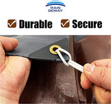 RAINDEWAY 12x20 Feet Super Heavy Duty Tarp 18 Mil, UV Resistant, Weatherproof, Multipurpose Waterproof Poly Tarp with Grommets and Reinforced Edges, RAINDEWAY