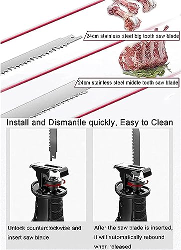 Electric Butcher Bone Saw Meat Saw,1050W Portable Recipro Saw Mini Sabre Saw for Meat Bones SPUZZO