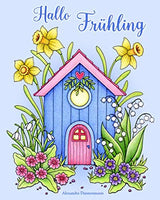 Hallo Frühling: Ein Malbuch für Erwachsene zum Träumen und Entspannen. (Jahreszeiten) (German Edition) WoodArtSupply