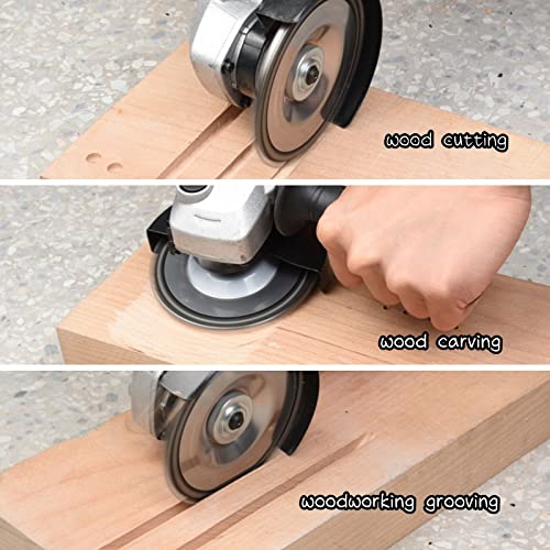 SHININGEYES 4 1/2 inch Wood Carving Disc Cut Chain Grinder Disc Chainsaw Grinding Wheel Chain Blade Circular Plate 7/8" Arbor, Circular Saw Blade 13 SHININGEYES