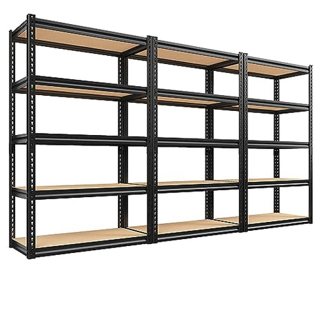 Heavy Duty 72" REIBII Garage Shelving Unit - 2000LBS Adjustable 5 Tier Storage Solution REIBII