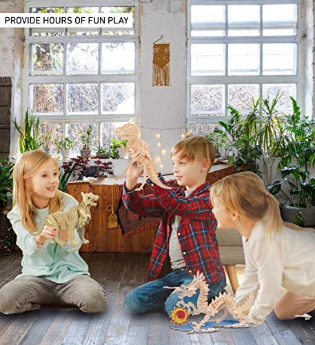 Puzzled 3D Puzzle Mountain Lion Wood Craft Construction Model Kit, Fun & Educational DIY Wooden Toy Assemble Model Unfinished Crafting Hobby Puzzle Puzzled