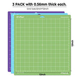 HTVRONT Cutting Mat for Cricut, 3 Pack Cutting Mat 12x12(StandardGrip, LightGrip, StrongGrip) for Cricut Explore Air 2/Air/One/Maker, Variety HTVRONT