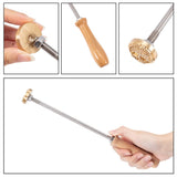 Custom Logo Brass Branding Iron with Wood Handle for Leather, Wood, and Baking - OLYCRAFT OLYCRAFT