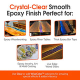 WiseBond Epoxy Deep Pour Resin Kit - Ultra-Crystal Clear UV Resistant Perfect for River Tables Live-Edge Wood & Art Projects Slow Cure Formula 2:1 WiseBond