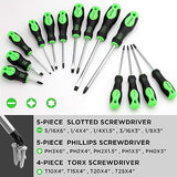 SWANLAKE 86PCS Magnetic Screwdriver Set,Includes Slotted/Phillips/Torx Mini Precision Screwdriver, Replaceable Screwdriver Bits and nut drivers With SWANLAKE GARDEN TOOLS