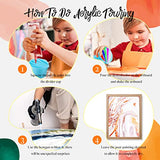 Split Cups for Paint Pouring 4 Pcs Silicone Paint Pour Cup with 2-5 Channels Dividers Pour Painting Supplies Painting Tools Silicone Cups for Resin Zubebe