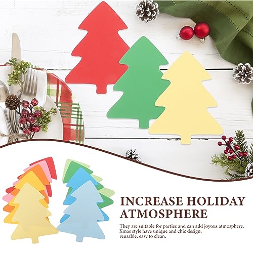 VOSAREA 72pcs Cartoon Tree Shaped Paper Cutouts Paper Cut Delicate Wall Paper Cutouts Decorative Paper Variety Decorations School Wall Decors Hand VOSAREA