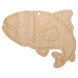 Salmon Fish Unfinished Craft Wood Holiday Christmas Tree DIY Pre-Drilled Ornament Sniggle Sloth