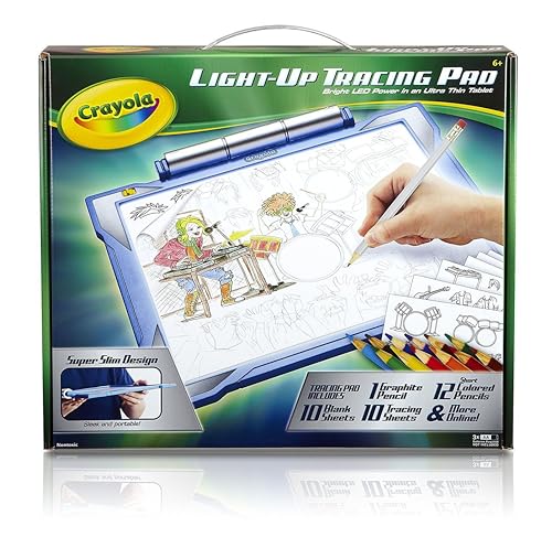 Crayola Light Up Tracing Pad - Blue, Tracing Light Box for Kids, Drawing Pad, Holiday Toys, Gifts for Boys and Girls, Ages 6+ - WoodArtSupply