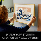 LEGO Art Hokusai – The Great Wave 31208, 3D Japanese Wall Art, Framed Ocean Canvas Picture for Home or Office Décor, Creative DIY Activity, Arts & LEGO