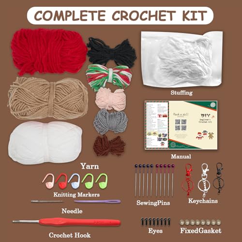 Crochet Kit for Beginners Adults, Crochet Starter Kit for