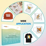 HTVRONT Heat Press Accessories for Cricut Easy Press-52 Pcs Heat Press Supplies for Beginners, Include Iron On Vinyl, Heat Press mat, Sublimation HTVRONT