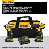 DEWALT 20V MAX Cordless Drill, Impact Driver, Power Tool Combo Kit, 2-Tool Cordless Power Tool Set with 2 Batteries and Charger Included (DCK277D2) DEWALT