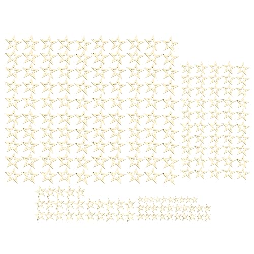 205PCS Wooden Crafts to Paint, Assorted Size Christmas Tree Hanging Ornaments Mini Wooden Stars Slices Unfinished Wood DIY Crafts - WoodArtSupply