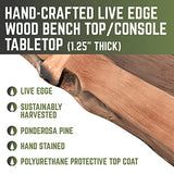 PIPE DECOR Restore Wood for Console Table Top or Bench 48 in. x 16 in. x 1.25 in. Reclaimed Ponderosa Pine Wood in Sunset Cedar Stain PIPE DECOR