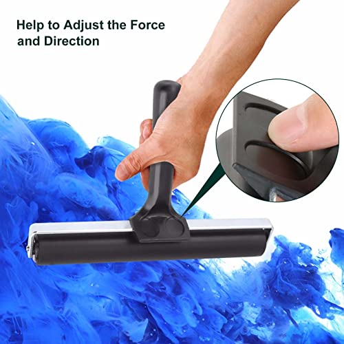 ZOEYES 4 Pack Rubber Brayer Roller, Vinyl Rubber Brayer, Ink Printmaking Roller Tool for Crafting, Painting, Ink Paint Block Stamping, Wallpapers, ZOEYES