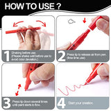 Black Marker Paint Pens - 6 Pack Acrylic Black Permanent Marker, 0.7mm Extra Fine Tip Paint Pen for Art projects, Drawing, Rock Painting, Stone, TFIVE